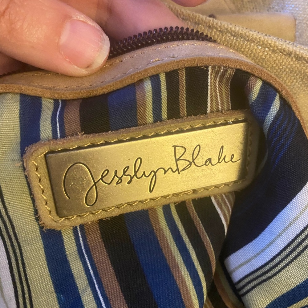 Jesslyn Blake Canvas And Leather Bag - image 5